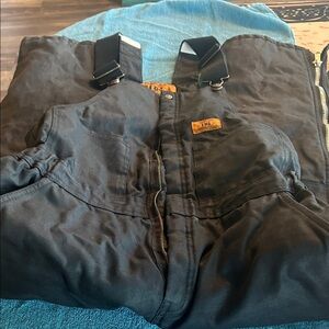 Diamond Gusset Black Insulated Overalls size Medium